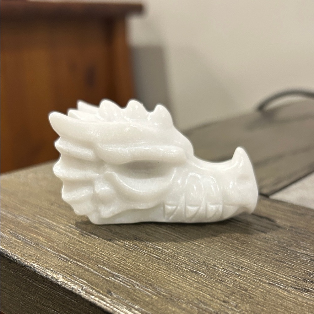 White Jade Dragon Head Sculpture - price PER dragon head